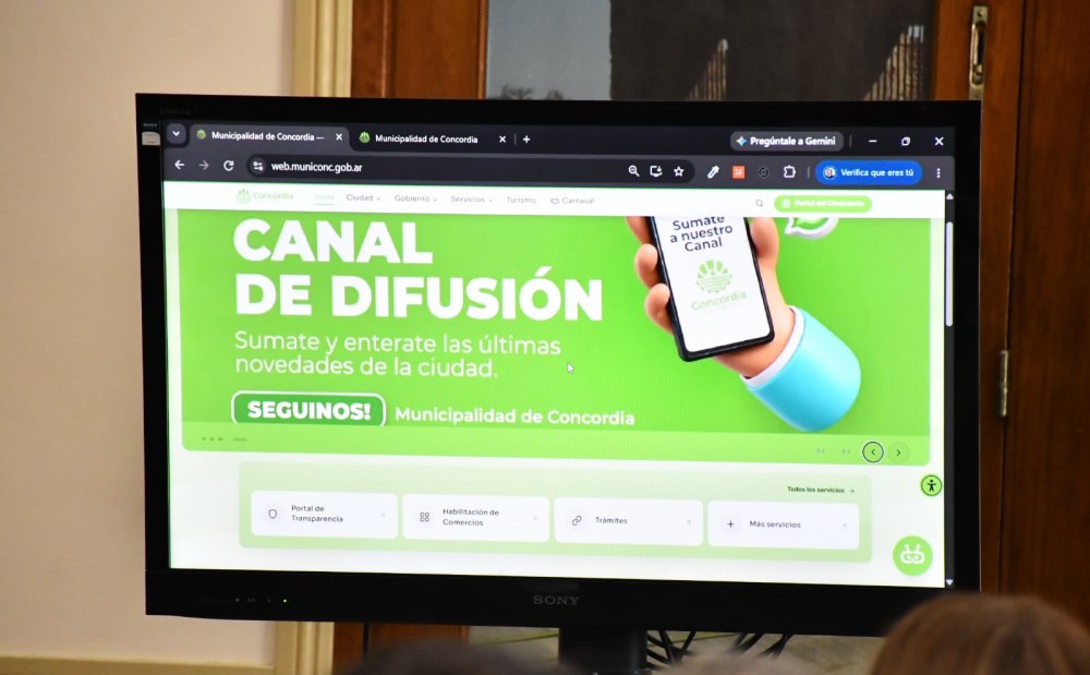 La municipalidad de Concordia presentó su nuevo sitio web oficial