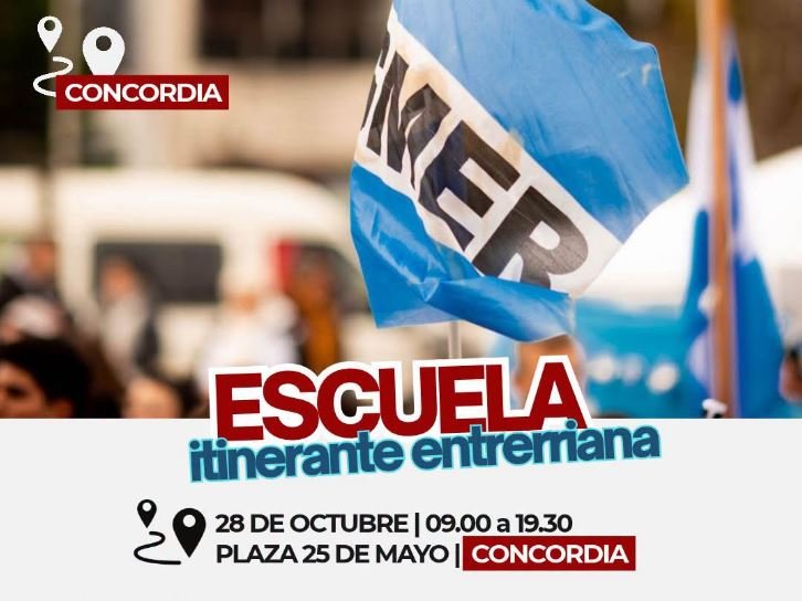 La Escuela Itinerante Entrerriana llegó este miércoles a Concordia 