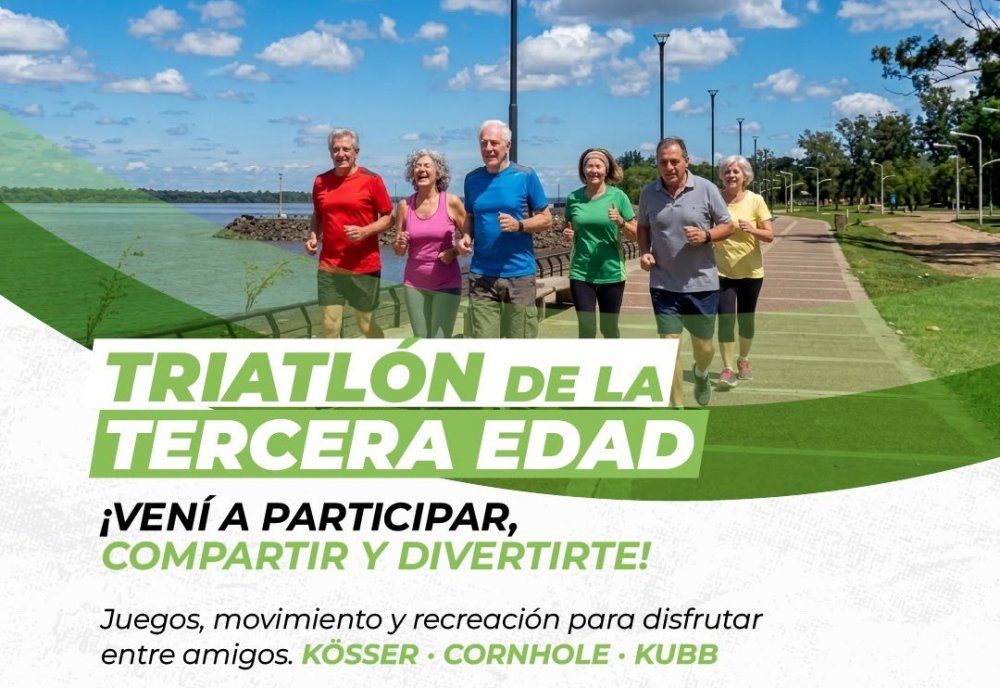 La municipalidad de concordia invita a participar del triatlón de la tercera edad