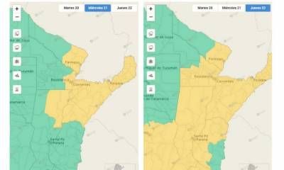 Se emitió alerta amarilla para el jueves por tormentas para gran parte del territorio entrerriano