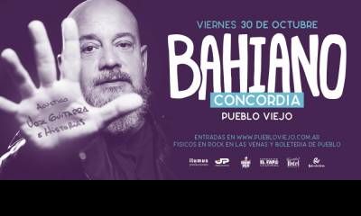 Este viernes Bahiano llega a Concordia con su formato acústico.